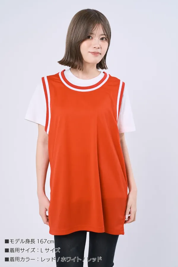 バスケシャツ（モデル着用）