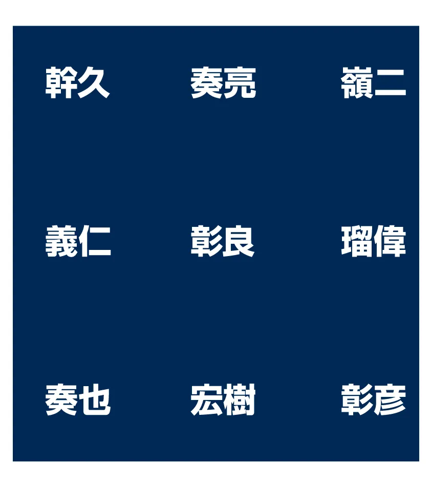 左袖に1枚ずつ個別に入れた選手のお名前プリント（ホワイト）