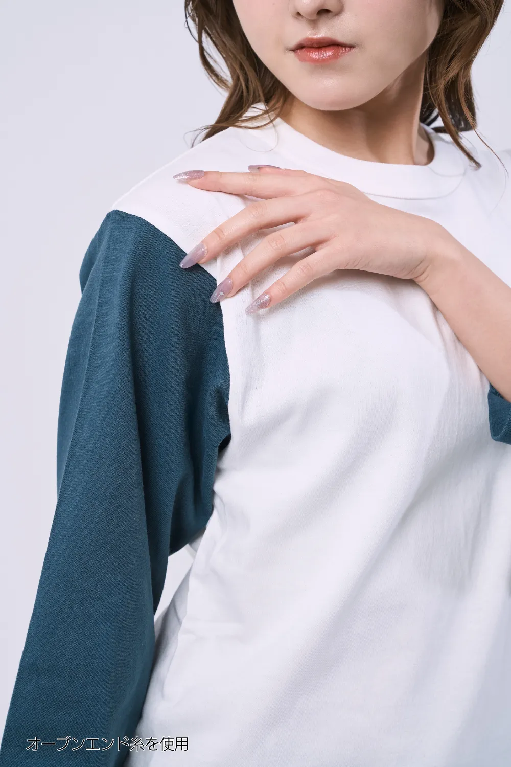 七分袖ベースボールTシャツ
