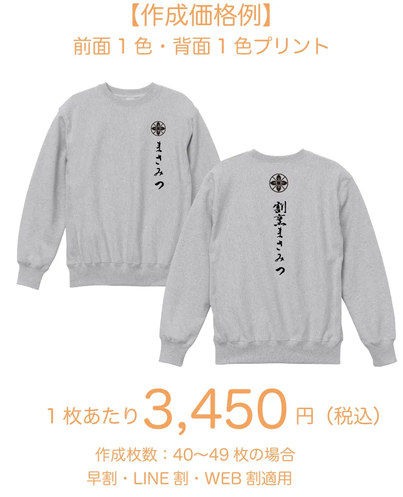 【裏起毛&厚手】ヴィンテージ風スウェットトレーナー
