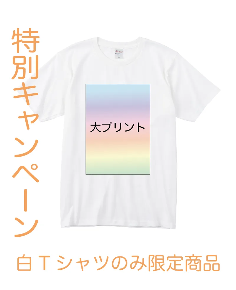 ホワイトバリューセットTシャツ（大サイズプリント）
