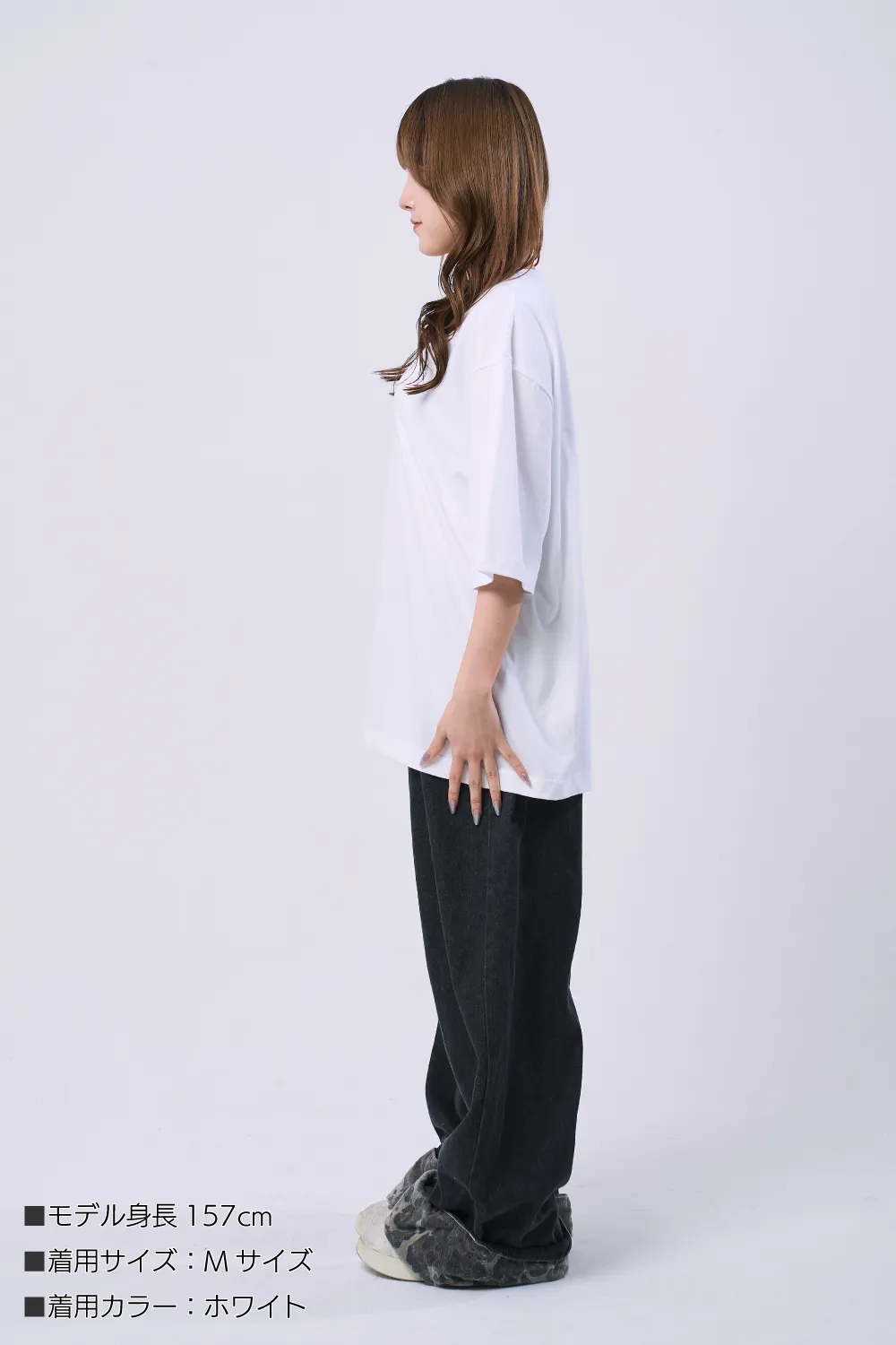 プレミアム厚手オーバーサイズ5分袖Tシャツ
